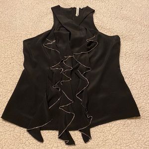 Robbi & Nikki 100% Silk Ruffled Blouse